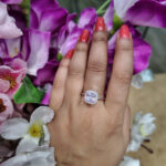 Timeless Cushion Halo Silver Ring