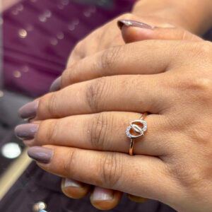 Luxe Interlocking CZ Silver Ring