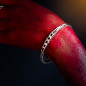 925 Silver CZ Studded Classic Bangle Bracelet for Women
