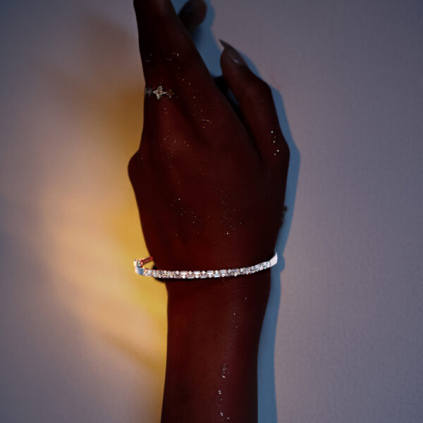 925 Silver CZ Stone Bracelet for Women