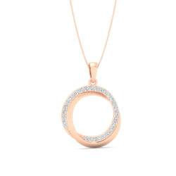 Sleek Diamond Circle Pendant
