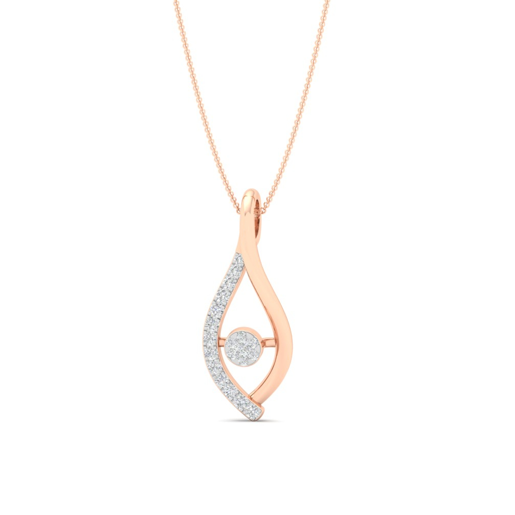 Shining Diamond  Pendant In Rose Gold Shining Diamond  Pendant In Rose Gold