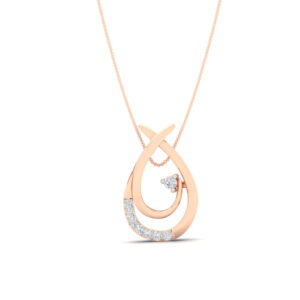 Twist Spark Rose Gold Daimond Charm