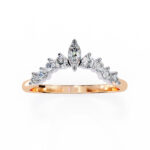 Pretty Crown Ring With Shiny Stones