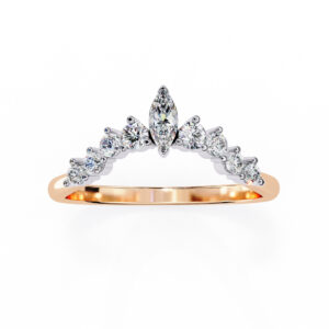 Pretty Crown Ring With Shiny Stones