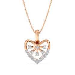 Blush Spark Heart Diamond Pendant