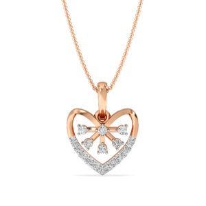 Blush Spark Heart Diamond Pendant