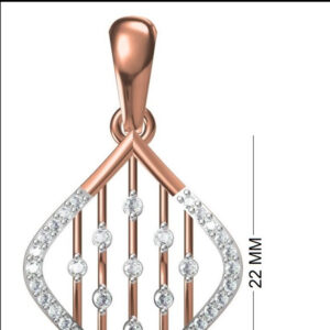 Majestic Rose Gold Frame with Diamond Pendant