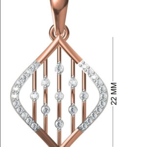 Majestic Rose Gold Frame with Diamond Pendant