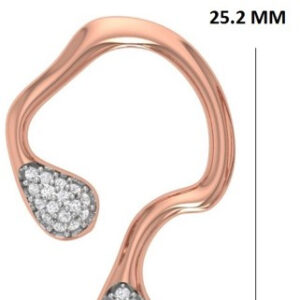 Premium Gold Earrings With Diamond Teardrop Style